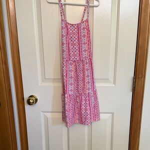 The Children's Place Pink Red Patterned Sleeveless Sundress